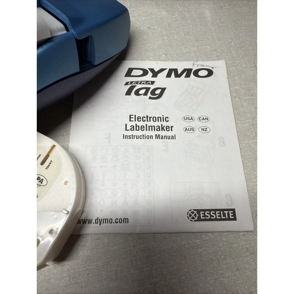 Dymo Letra Tag 100 Esselte Electronic Label Maker Handheld Printer Tested Works